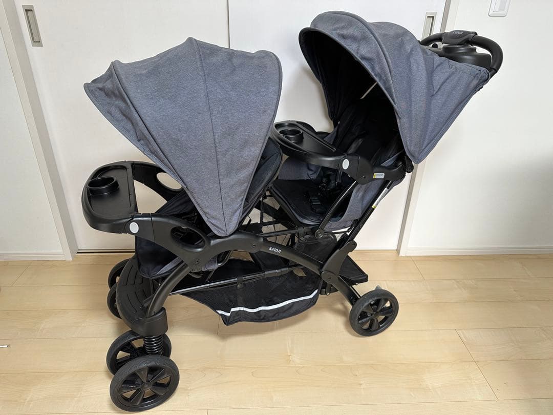 カトージ 二人乗りベビーカー 二人でゴーDX