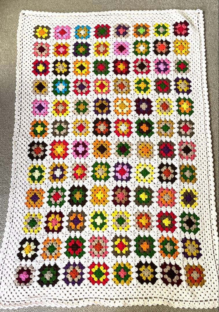 グラニースクエア ❤️カラフル可愛いブランケット