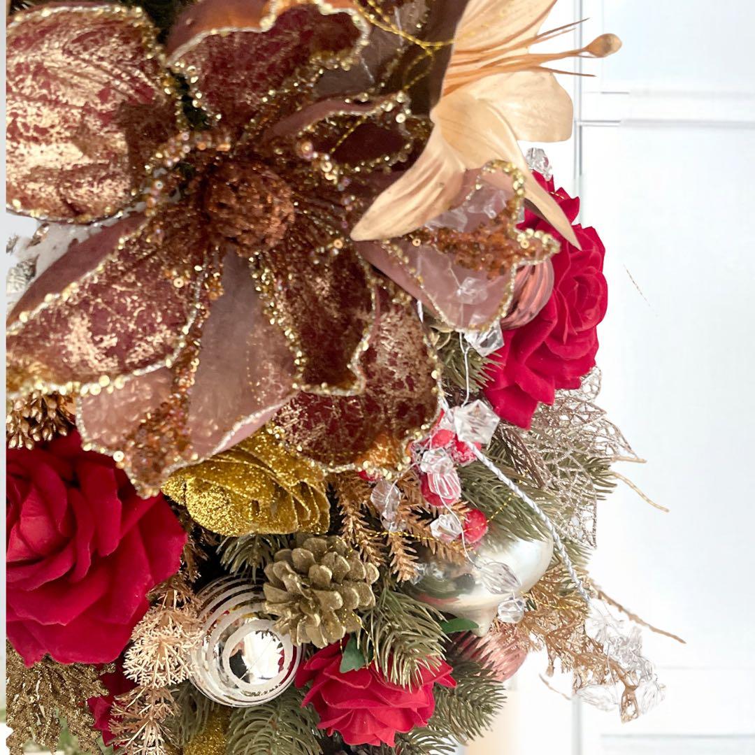 ラグジュアリークリスマススワッグ／冬の華やぐ大人のクリスマスリース ツリー