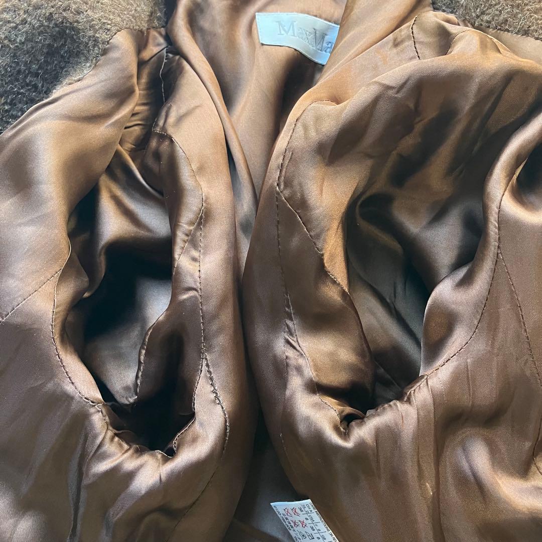 マックスマーラ アルパカ ウール マキシ チェスターコート 丈117