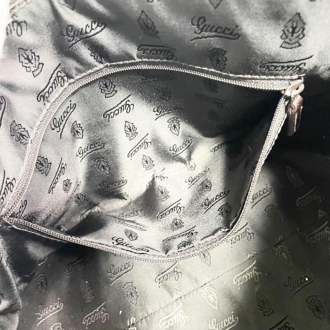 グッチ ドゥケッサ ミニボストン GGクリスタル GG柄 金具 ヒステリア 茶色