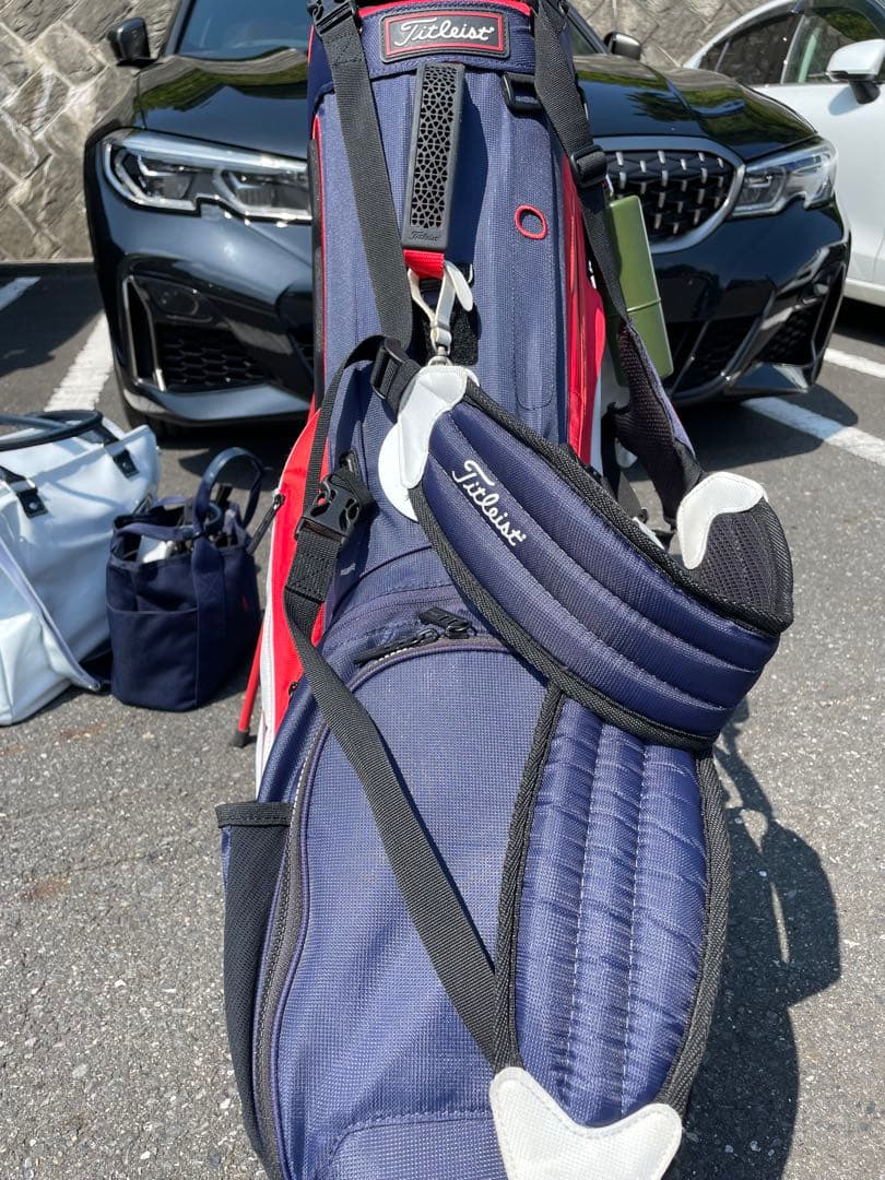 k*3様 Titleist キャディバッグ ネイビー/ホワイト/レッド