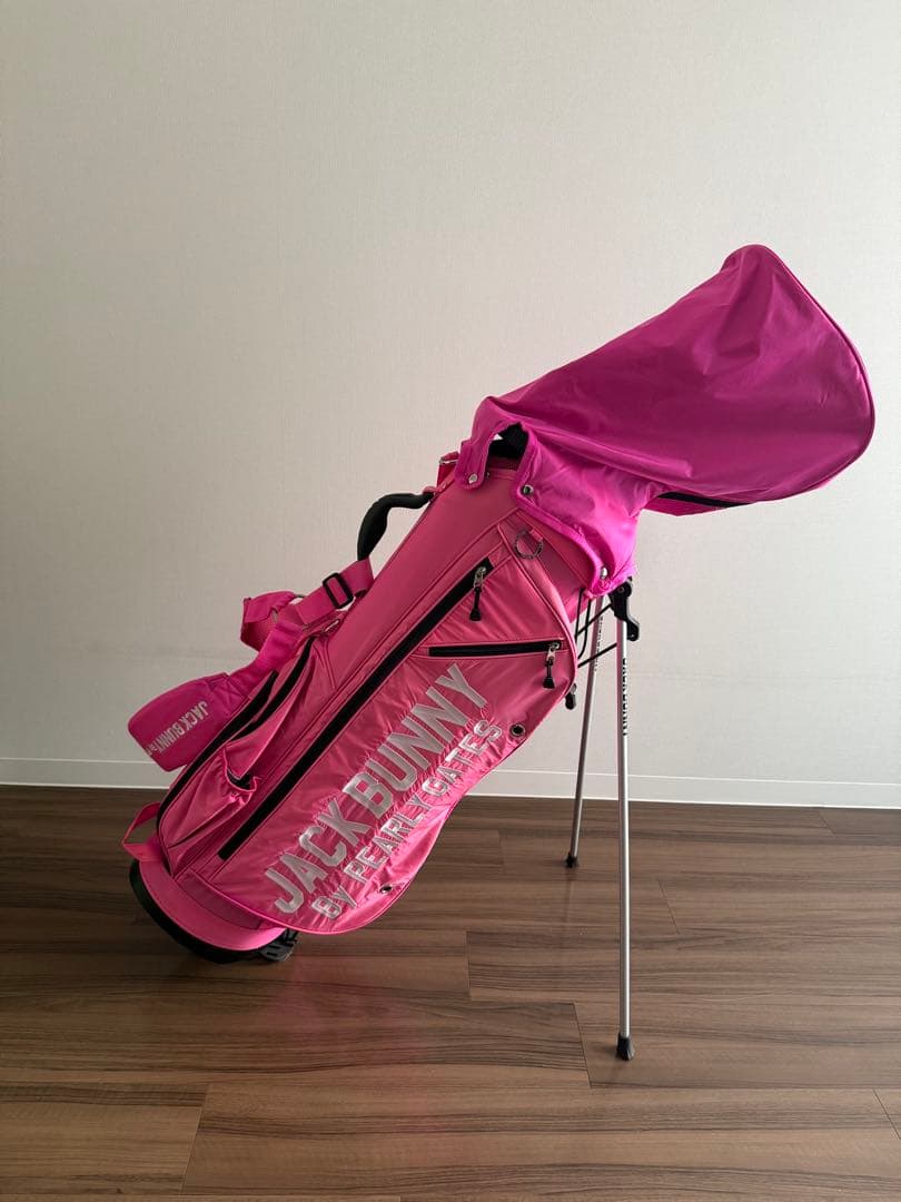 JACK BUNNY ピンク スタンド式キャディバッグ