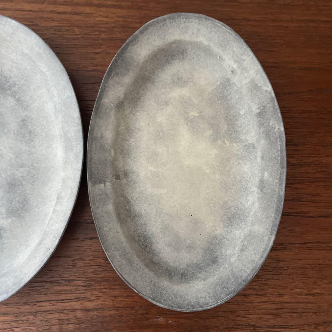 吉田次朗さん　オーバルプレート　2枚セット