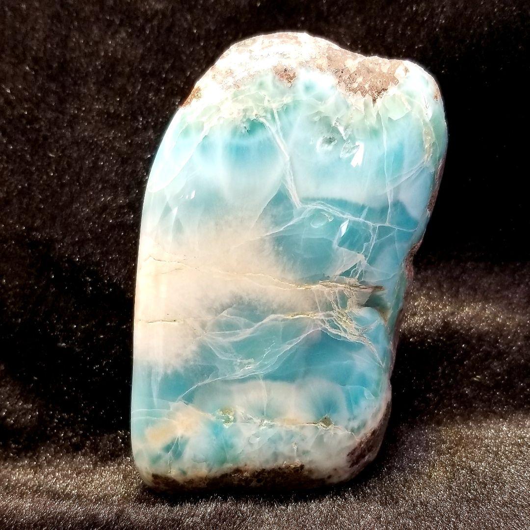 ラリマー　原石　一面研磨　①