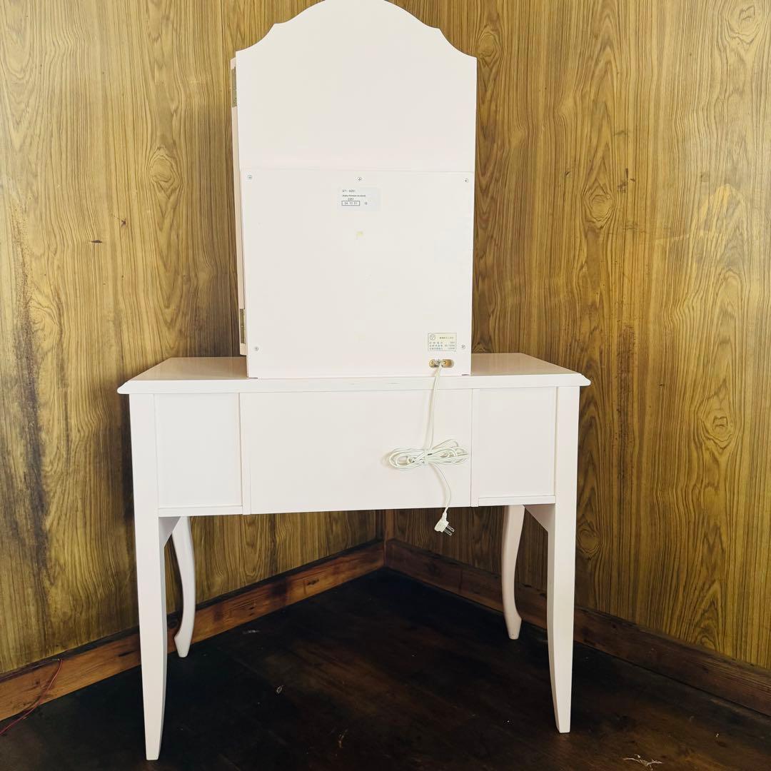 美品★ 東海家具 Fleur ドレッサー スツール ホワイト　猫脚　三面鏡