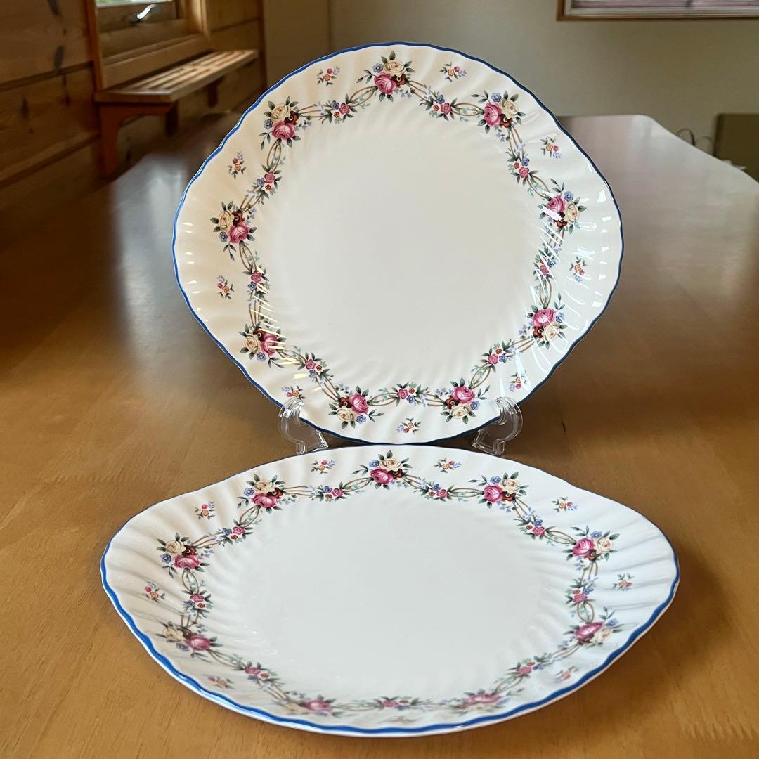 【美品】英国製　ミントン★サマーブーケ★B&Bプレート2枚