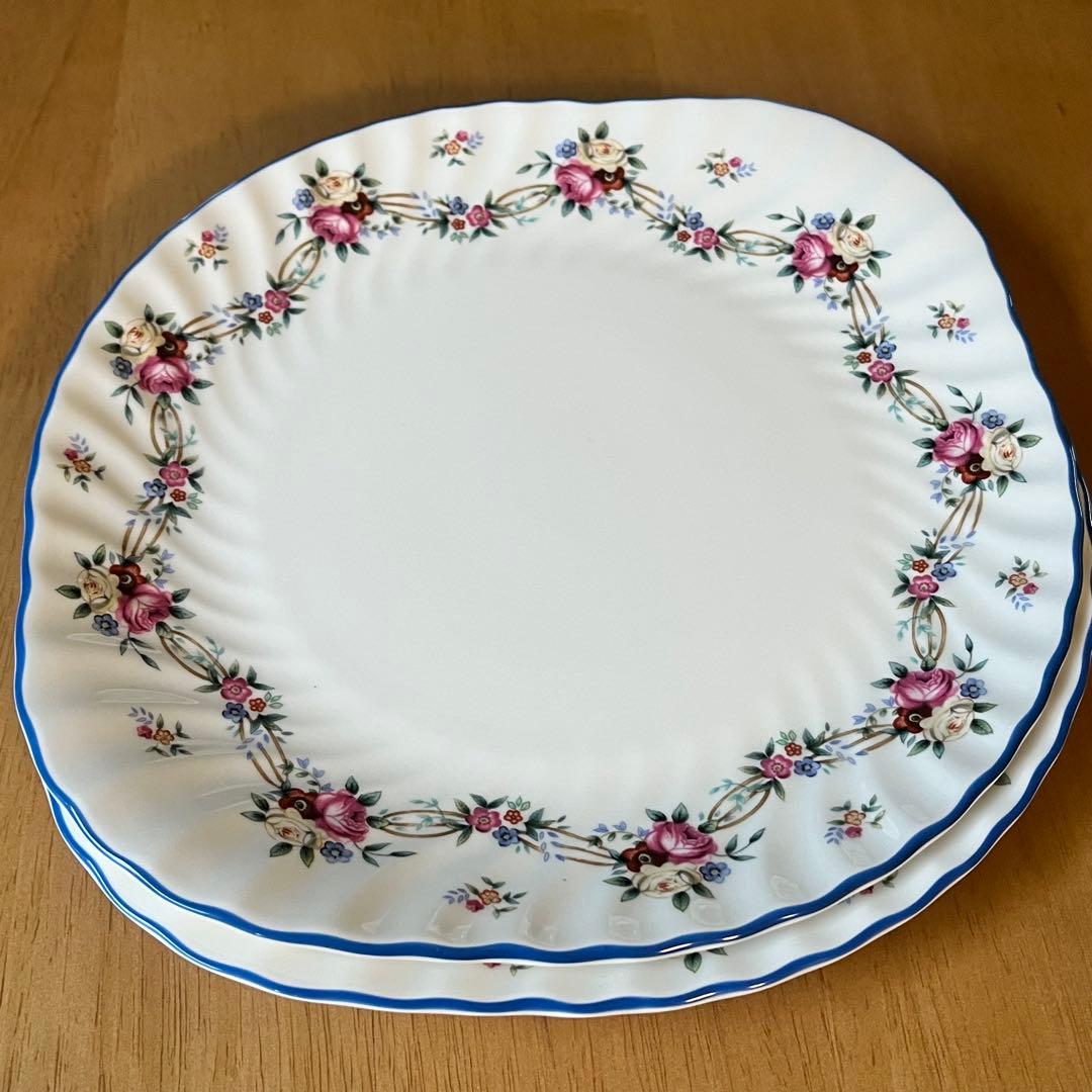 【美品】英国製　ミントン★サマーブーケ★B&Bプレート2枚