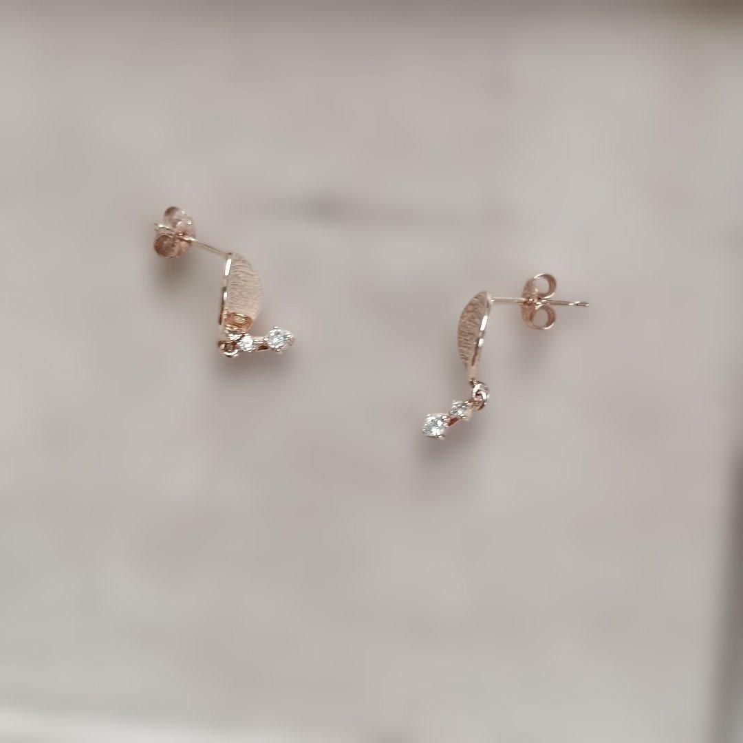 ete ビジューピアスピンクゴールド 新品未使用