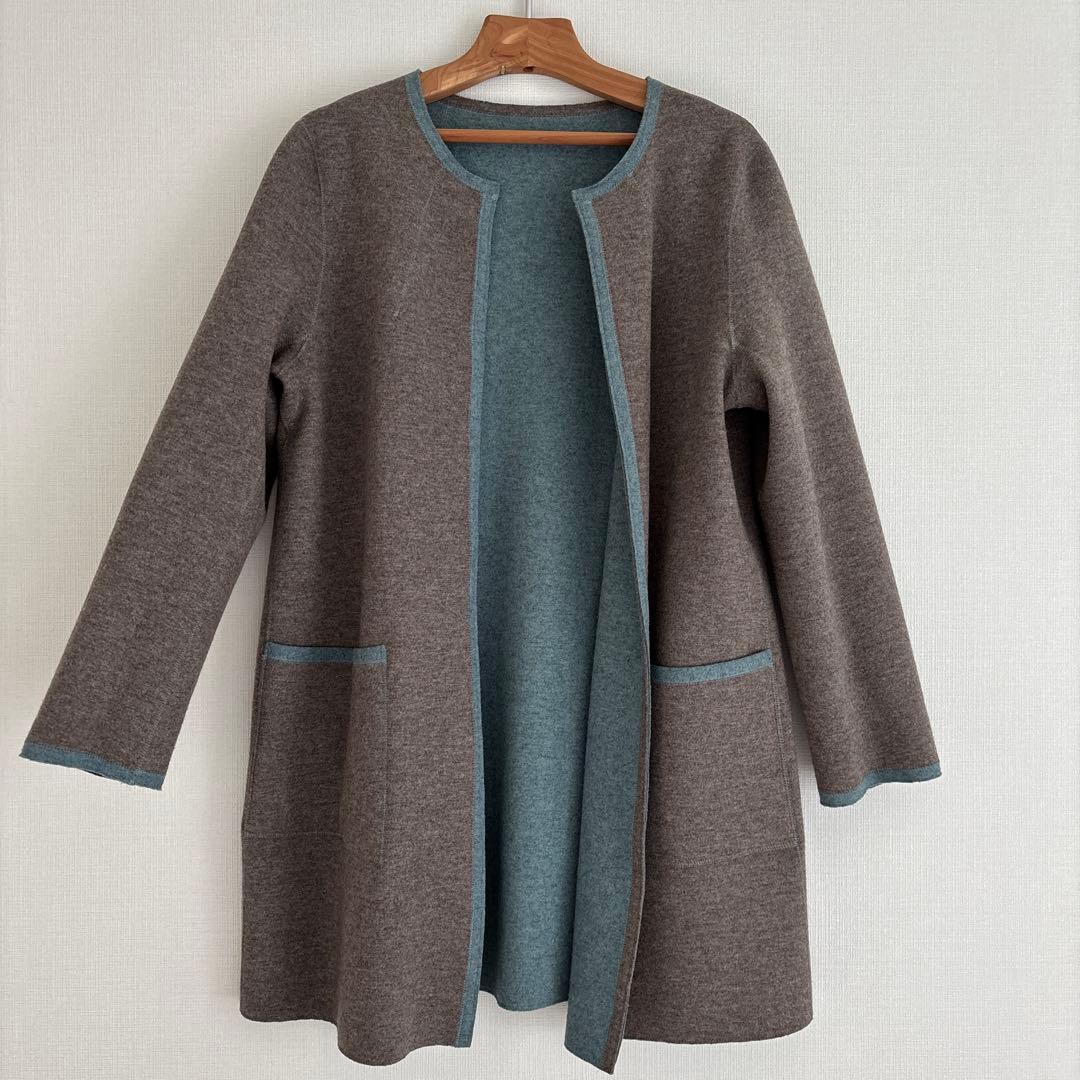 色と形が美しい　工場十貨店　BASIETA リバーシブルコート