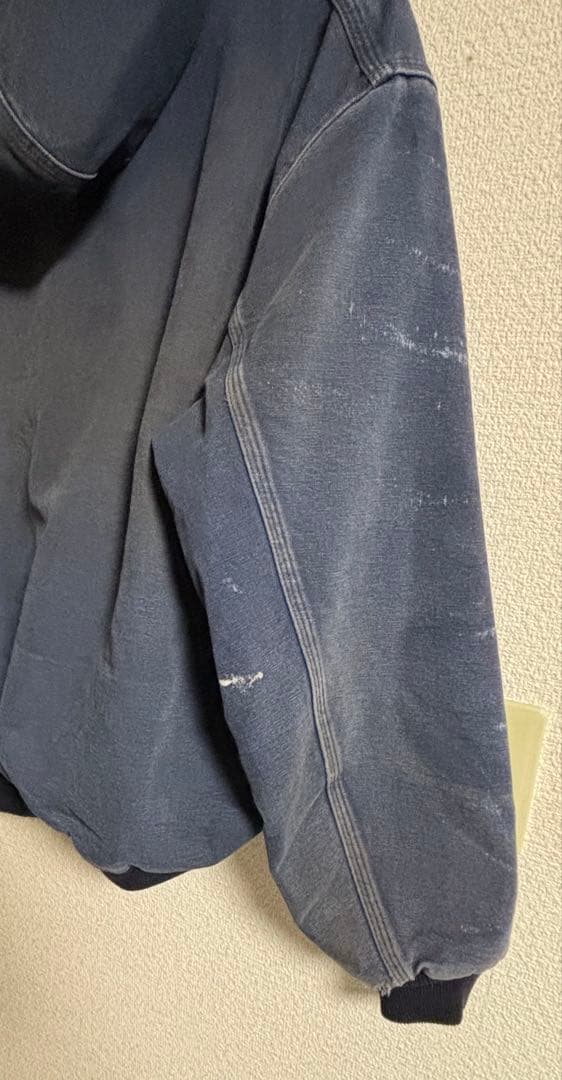 Carhartt アクティブジャケット ネイビー　フェード ボロ　USA製　L