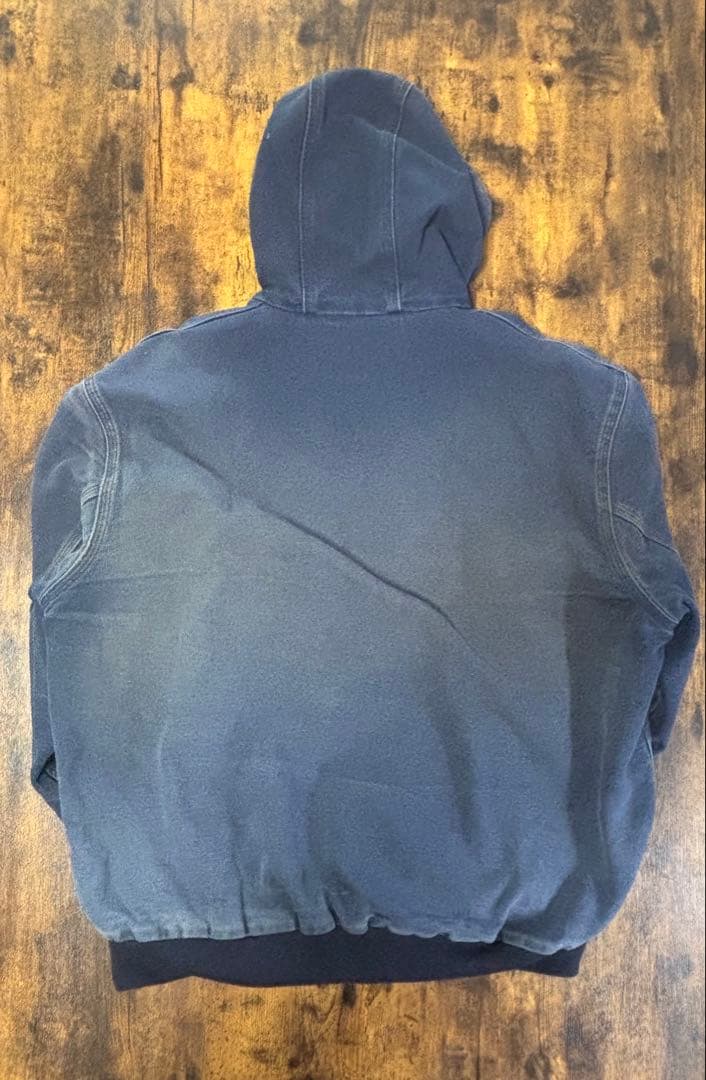 Carhartt アクティブジャケット ネイビー　フェード ボロ　USA製　L