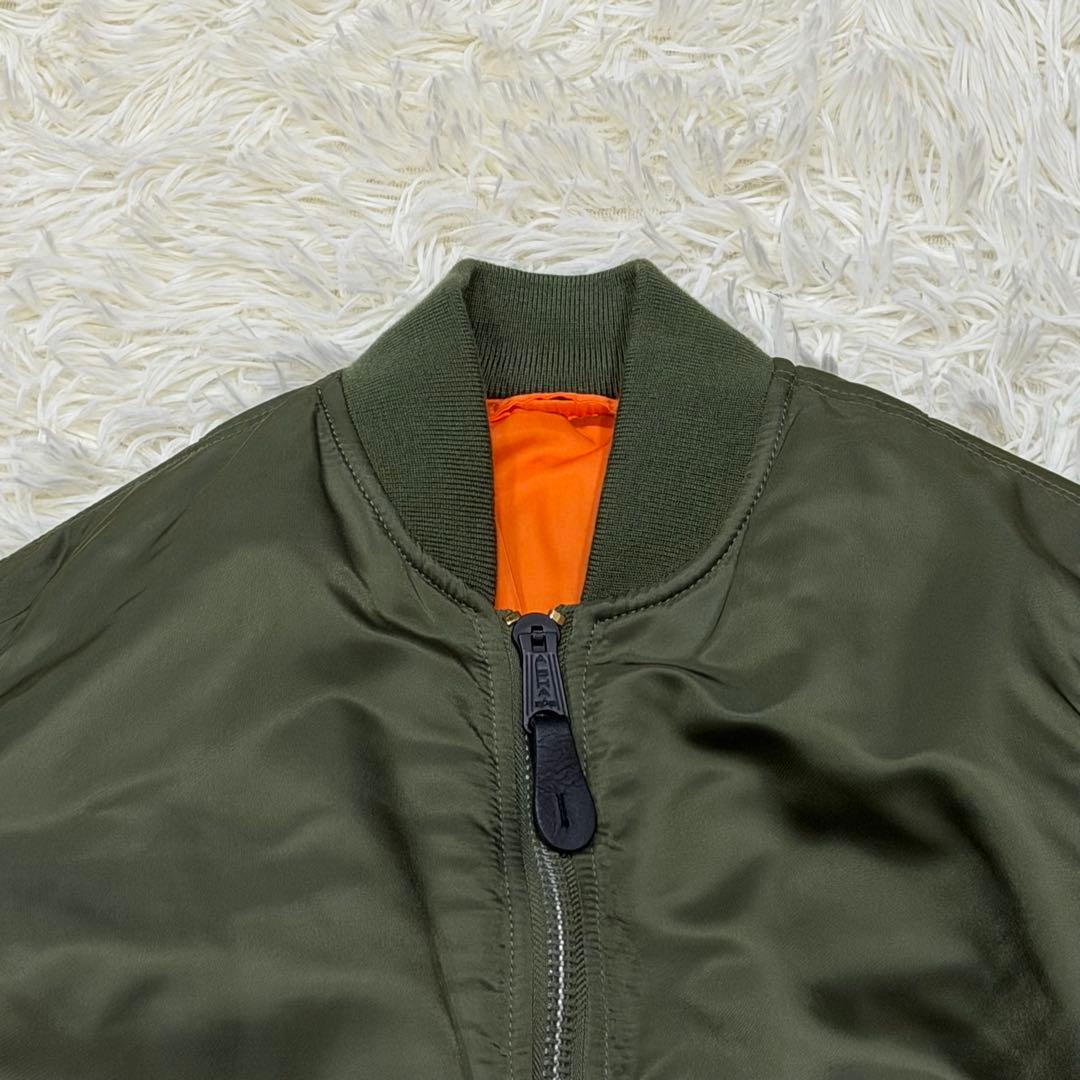 1866　アルファインダストリーズ　MA-1フライトジャケット　M　カーキ