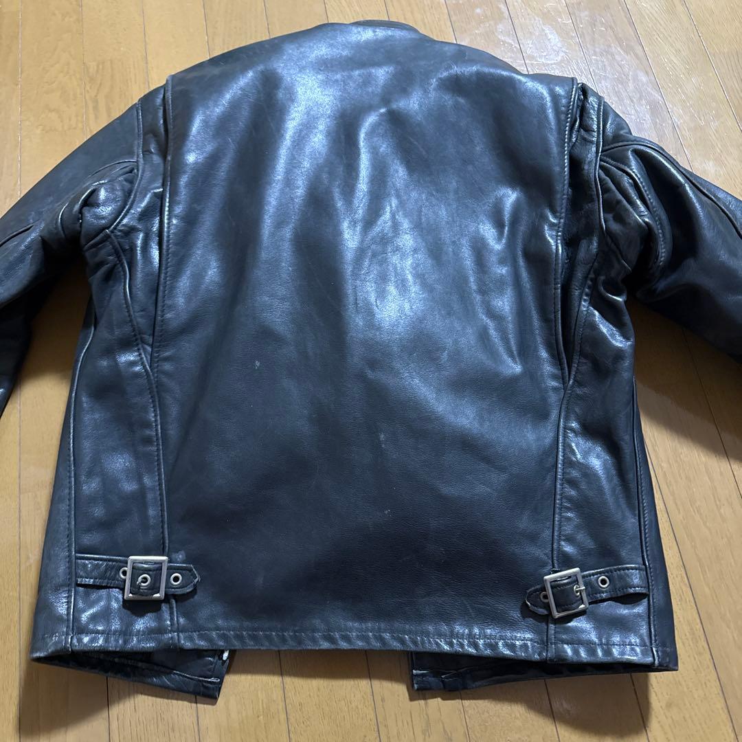 Schott レザーシングルライダース641ブラックサイズ38ボアライナー付き