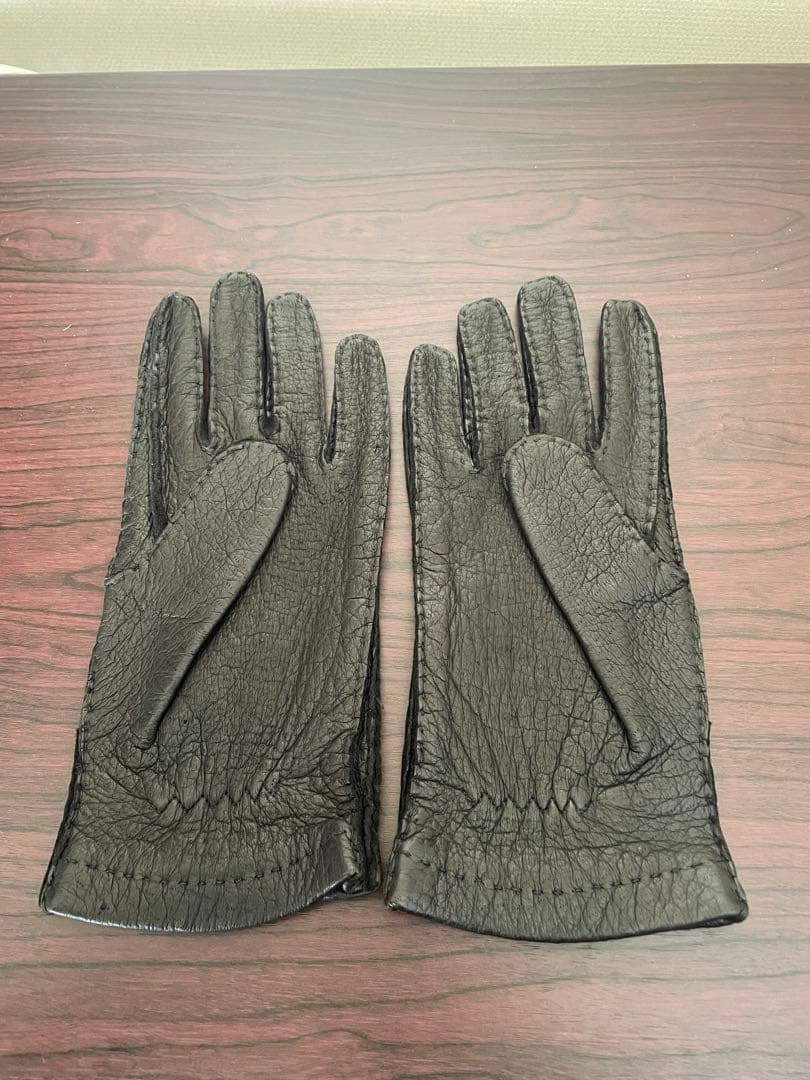 Restelli ペッカリー革手袋　ブラック　サイズ8