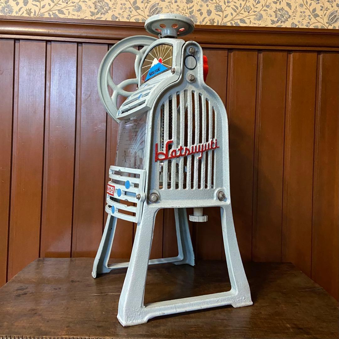 昭和レトロ　かき氷機　初雪　カフェ　喫茶店　出店　屋台　イベントにも　取説付き