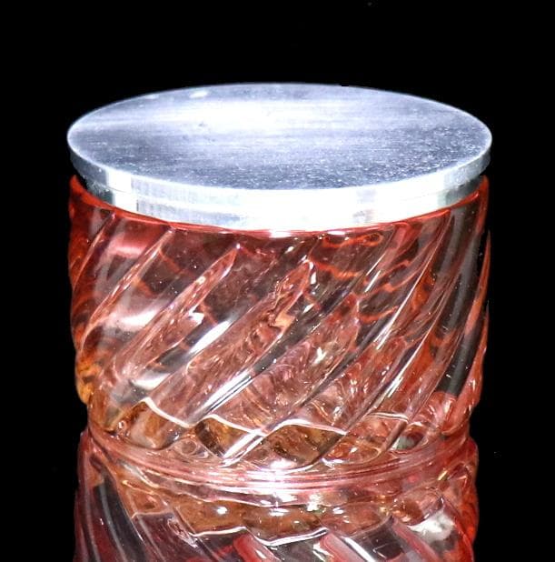 オールド・バカラ レア型 銀装飾 バンブーローズ 小物入れ 蓋物 アンティーク