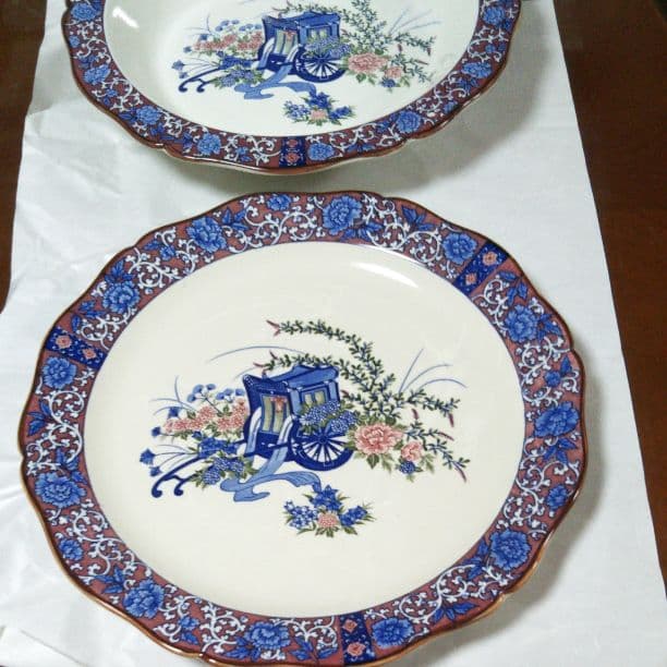 ☆沼波五郎左エ門☆高級盛鉢 2枚，貴賓！