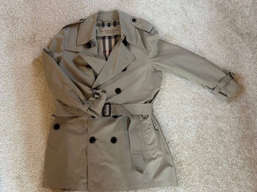 【美品】Burberry Brit ベージュ トレンチコート メンズ サイズ:L