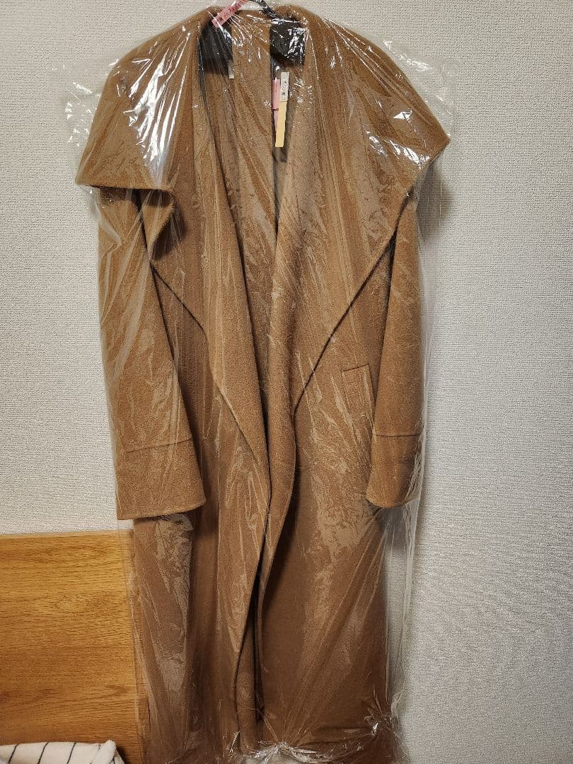 美品FRAY I.D 　フレイアイディービッグカラーリバーロングコート　サイズ1