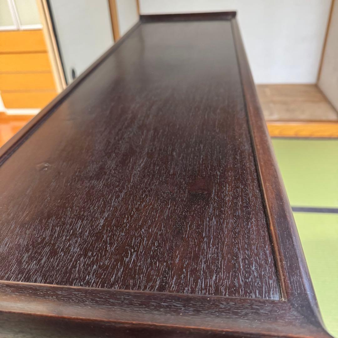 【美品】唐木 棚　無垢 茶棚 高さ違い棚 茶箪笥 レトロ　送料込