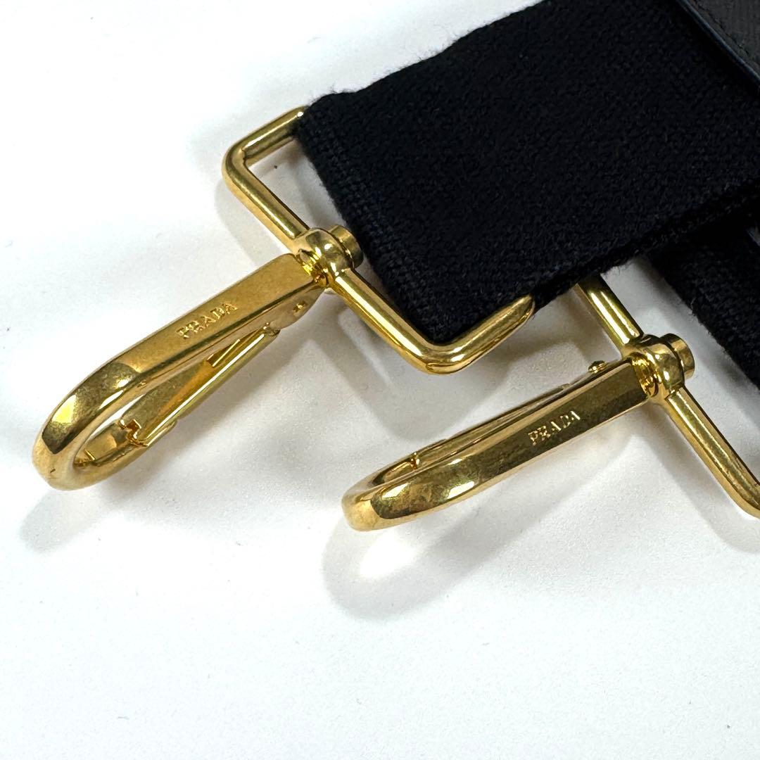 極美品✨ PRADA カナパ 2way ショルダー付 スタッズ ビジュー