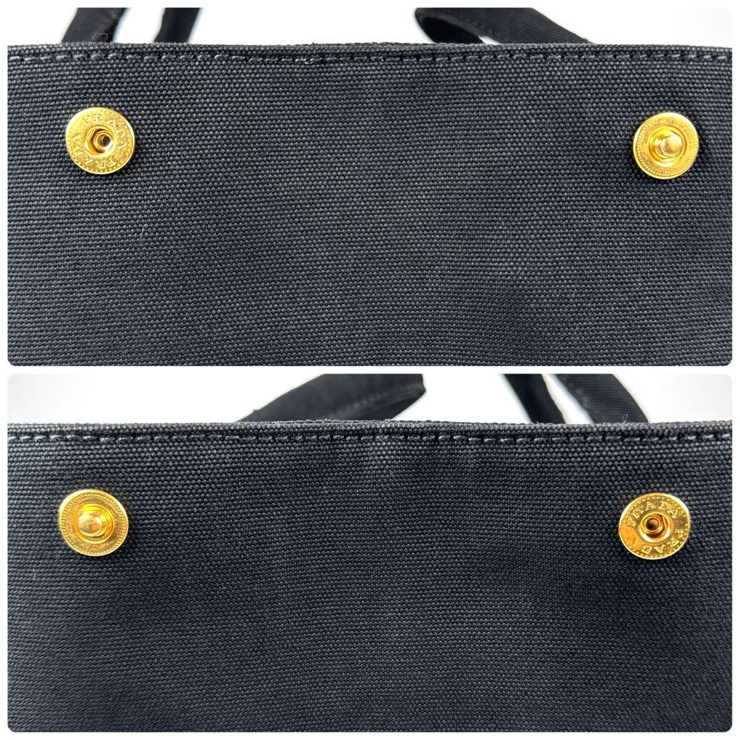 極美品✨ PRADA カナパ 2way ショルダー付 スタッズ ビジュー