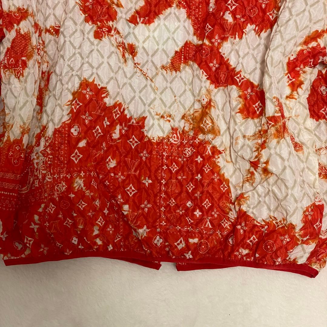 ルイヴィトン 22AW モノグラム バンダナ ブリーチ加工 タイダイ オレンジ