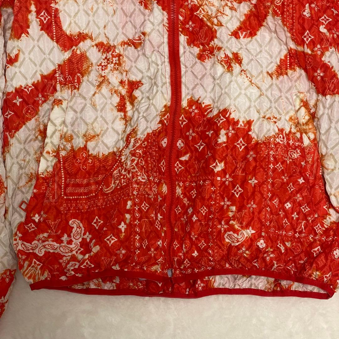 ルイヴィトン 22AW モノグラム バンダナ ブリーチ加工 タイダイ オレンジ