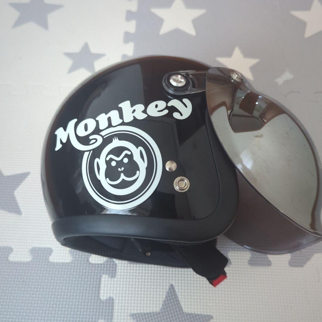 HONDA MonKey 赤X黒カラー ヘルメット ジェットヘル