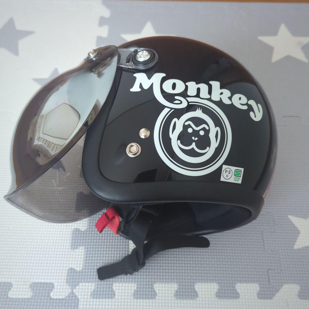 HONDA MonKey 赤X黒カラー ヘルメット ジェットヘル