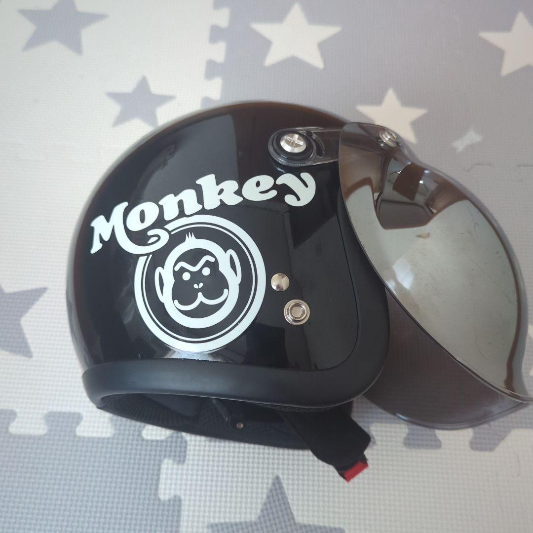 HONDA MonKey 赤X黒カラー ヘルメット ジェットヘル