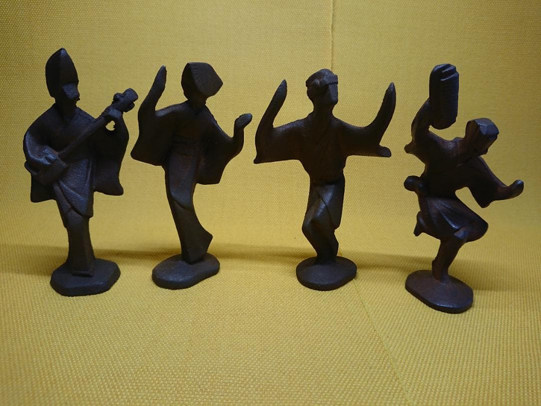 阿波踊り　金属　人間国宝　高橋敬典　置物　インテリア　工芸品　美術品　A1740