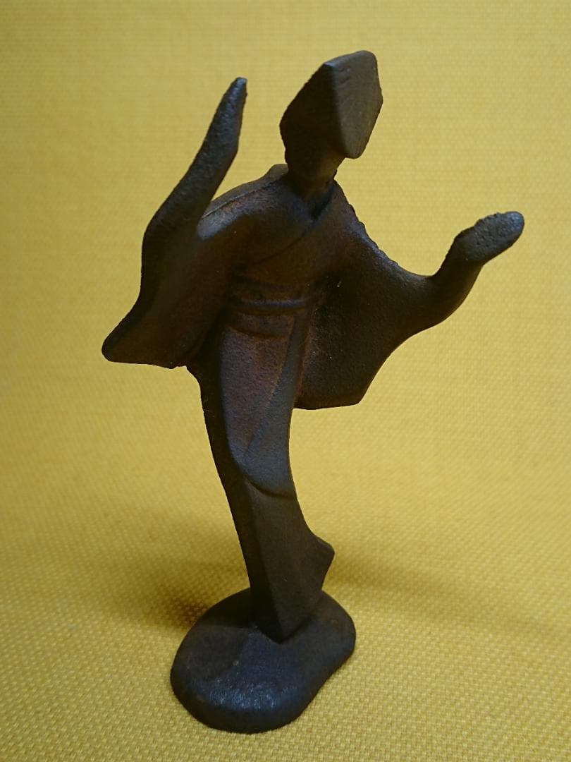 阿波踊り　金属　人間国宝　高橋敬典　置物　インテリア　工芸品　美術品　A1740