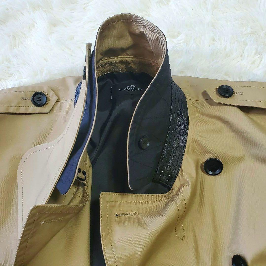 COACH コーチ トレンチコート ロング 比翼仕立て 大きいサイズ メンズ L