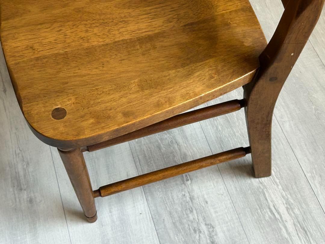 希少　アンティーク　シンプル　無垢材チェア　スポークチェア　ヴィンテージ　IZ