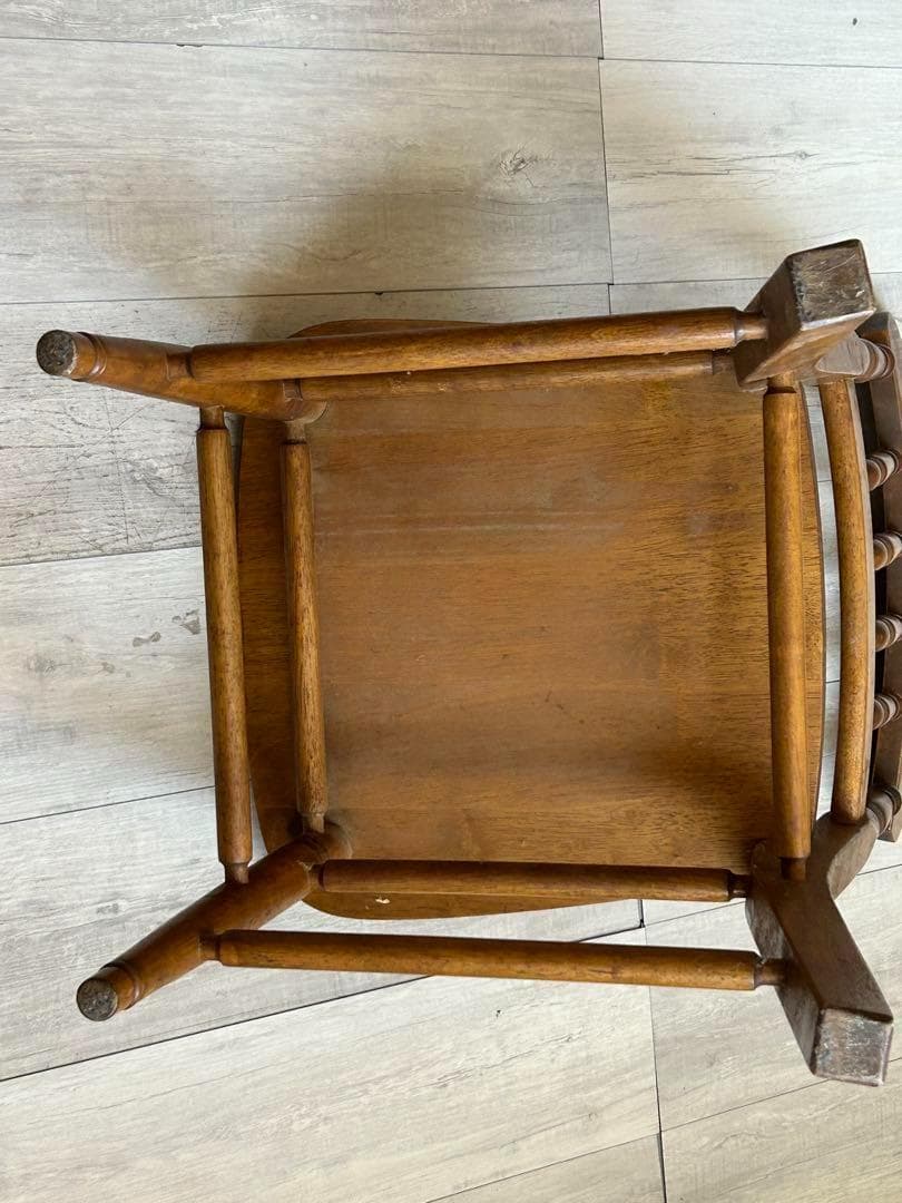 希少　アンティーク　シンプル　無垢材チェア　スポークチェア　ヴィンテージ　IZ