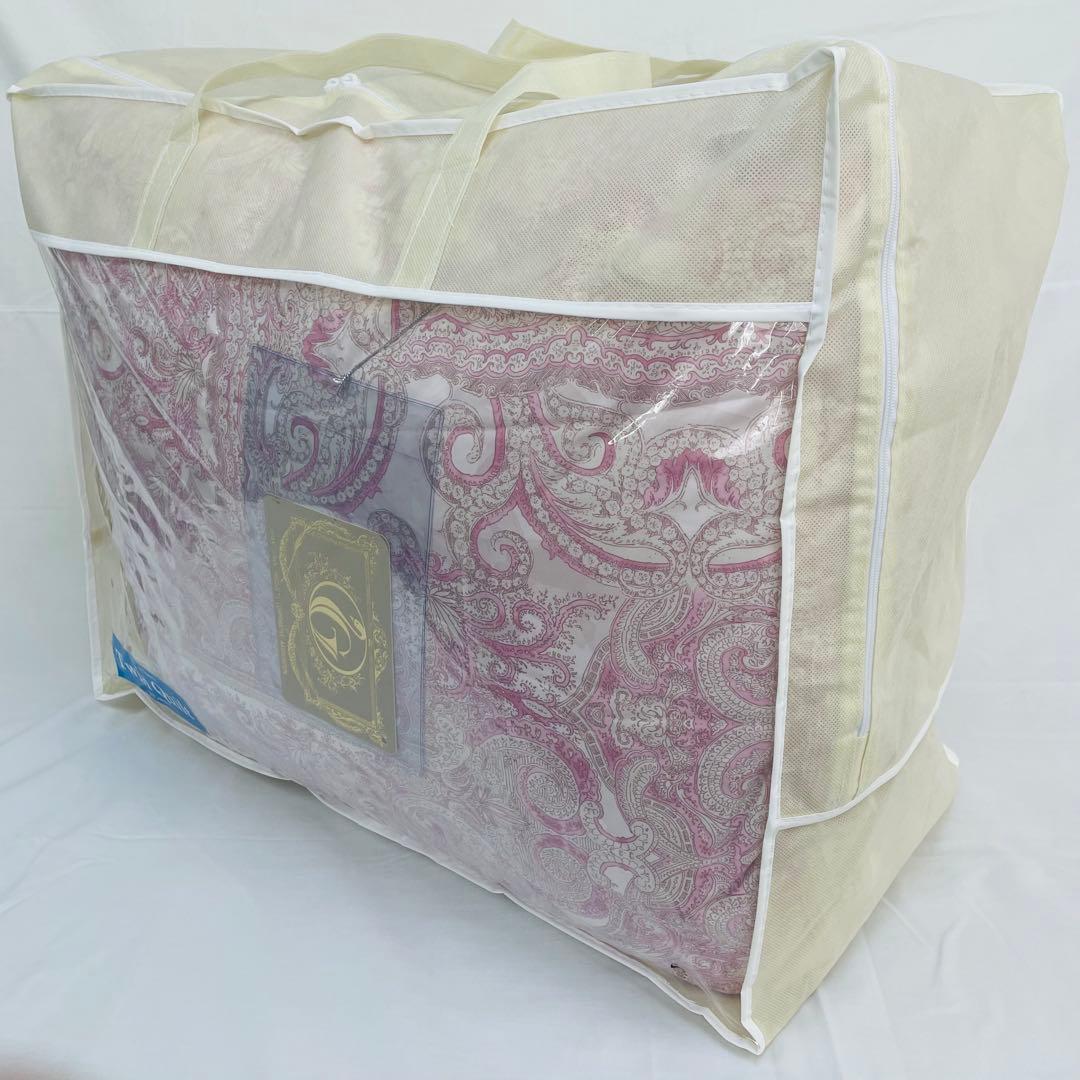 羽毛布団 セミダブル ポーランド産ホワイトマザーグース 軽量生地 25738PI