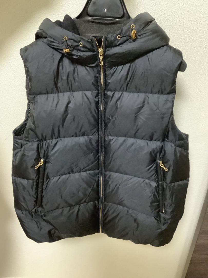 チャイニーズラクーン　黒　西川ダウン　ナノユニバース　ベスト　40 タヌキ