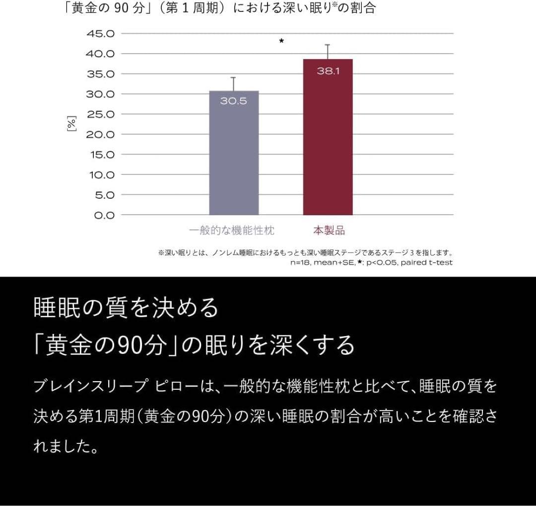 【美品】BRAIN SLEEP PILLOW LOW ブレインスリープピロー