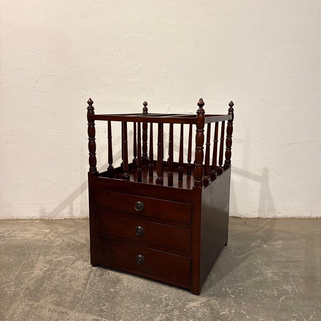 ヴィンテージ　マガジンラック　引き出し付き