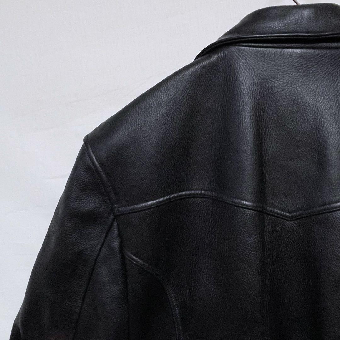 舶来堂 レザージャケット シングルライダースジャケット 革ジャン 牛革 本革