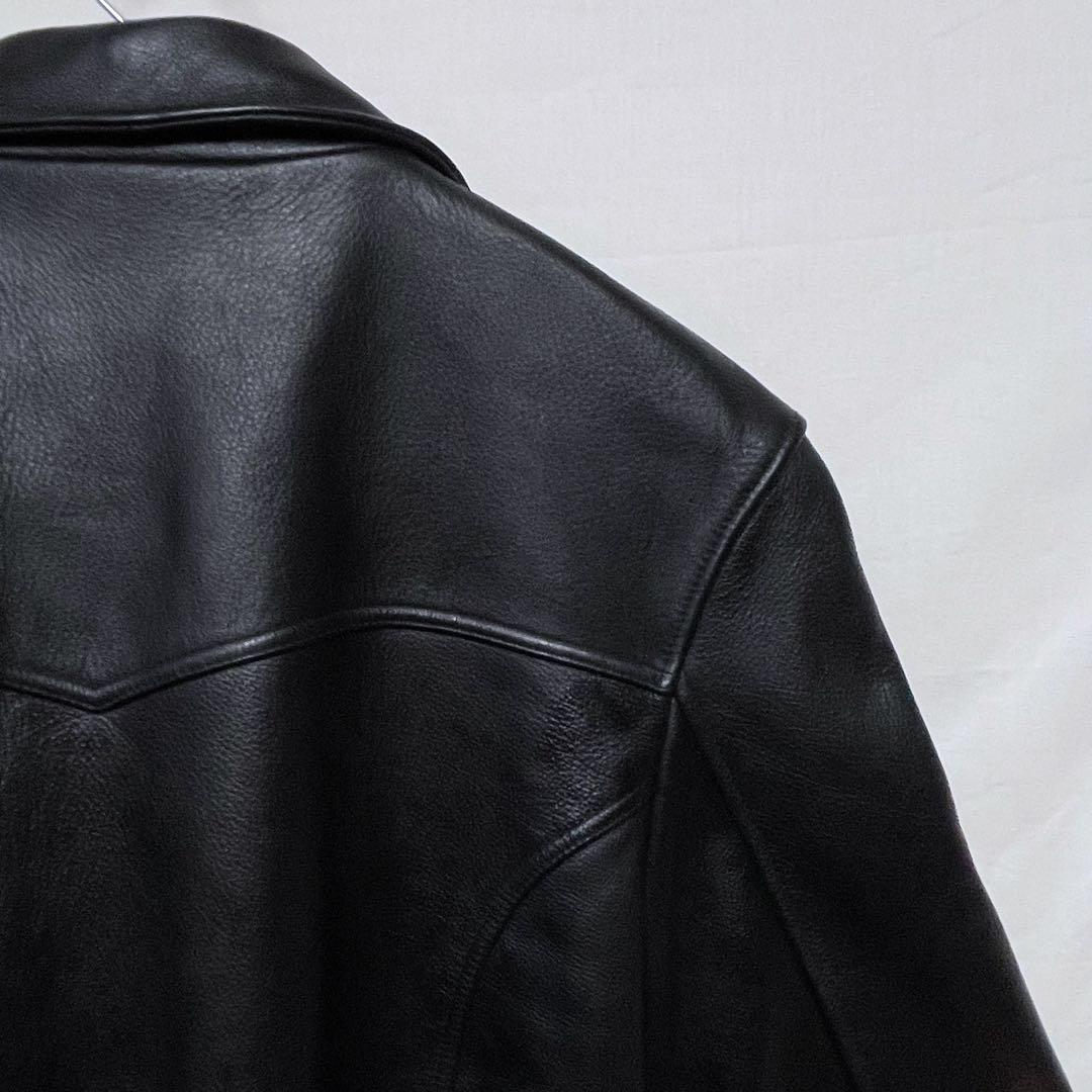 舶来堂 レザージャケット シングルライダースジャケット 革ジャン 牛革 本革