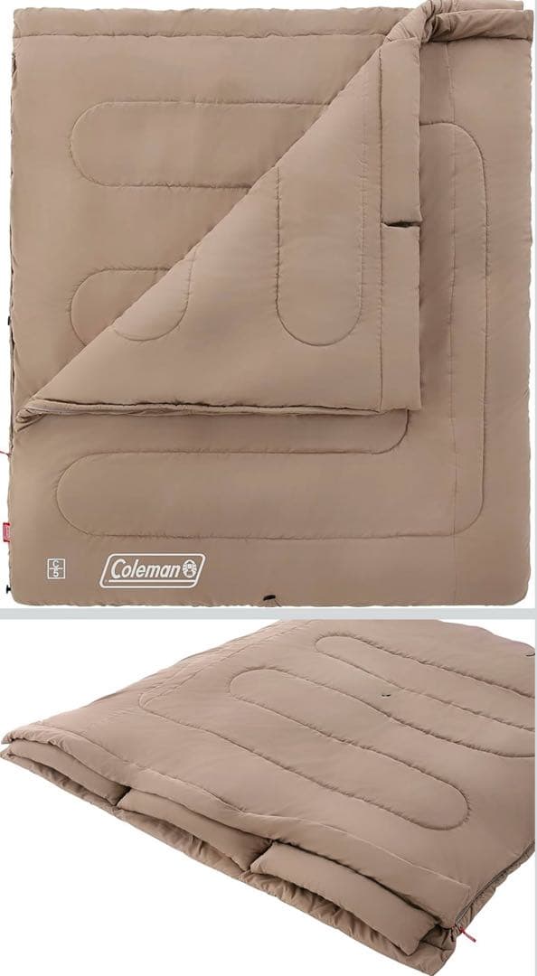 【新品未開封】コールマン(Coleman) 寝袋 ファミリー グレージュ 封筒型