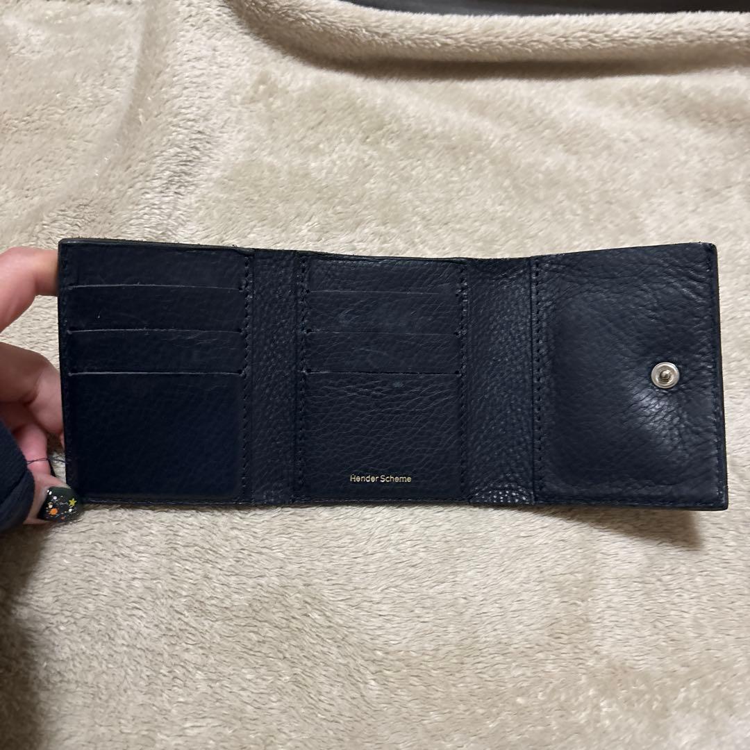 R*n様 エンダースキーマ　ネイビー レザー 三つ折り財布