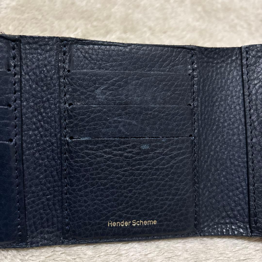 R*n様 エンダースキーマ　ネイビー レザー 三つ折り財布