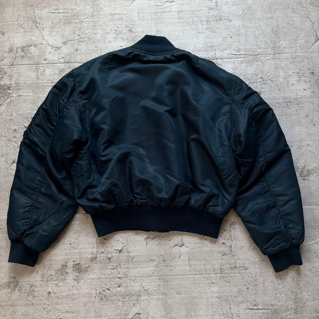 90s Ma-1 フライトジャケット　イタリア製　ネイビー
