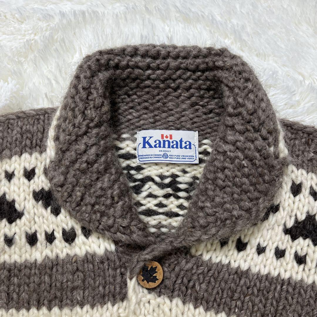【美品】KANATA カウチン　サンダーバード M ハンドメイド　カナダ製
