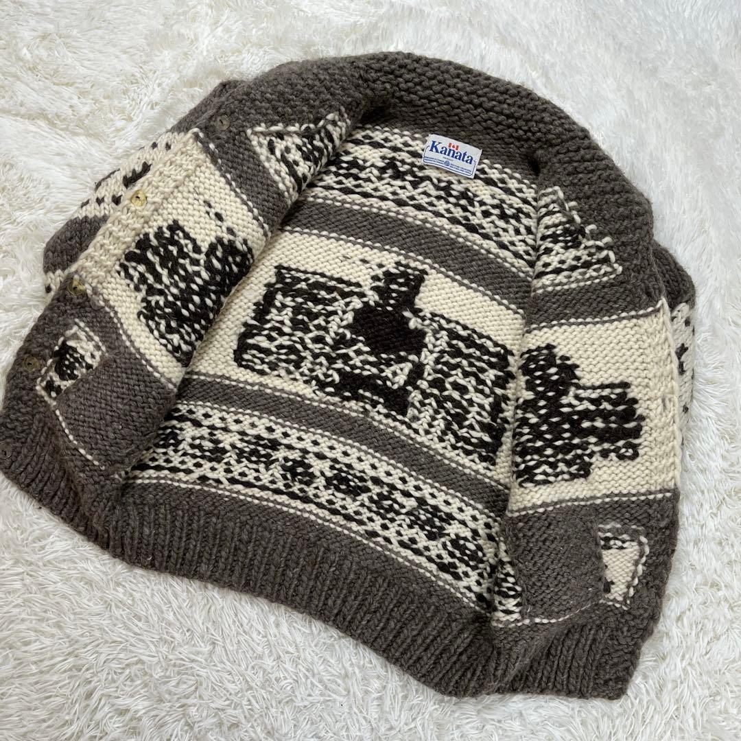 【美品】KANATA カウチン　サンダーバード M ハンドメイド　カナダ製