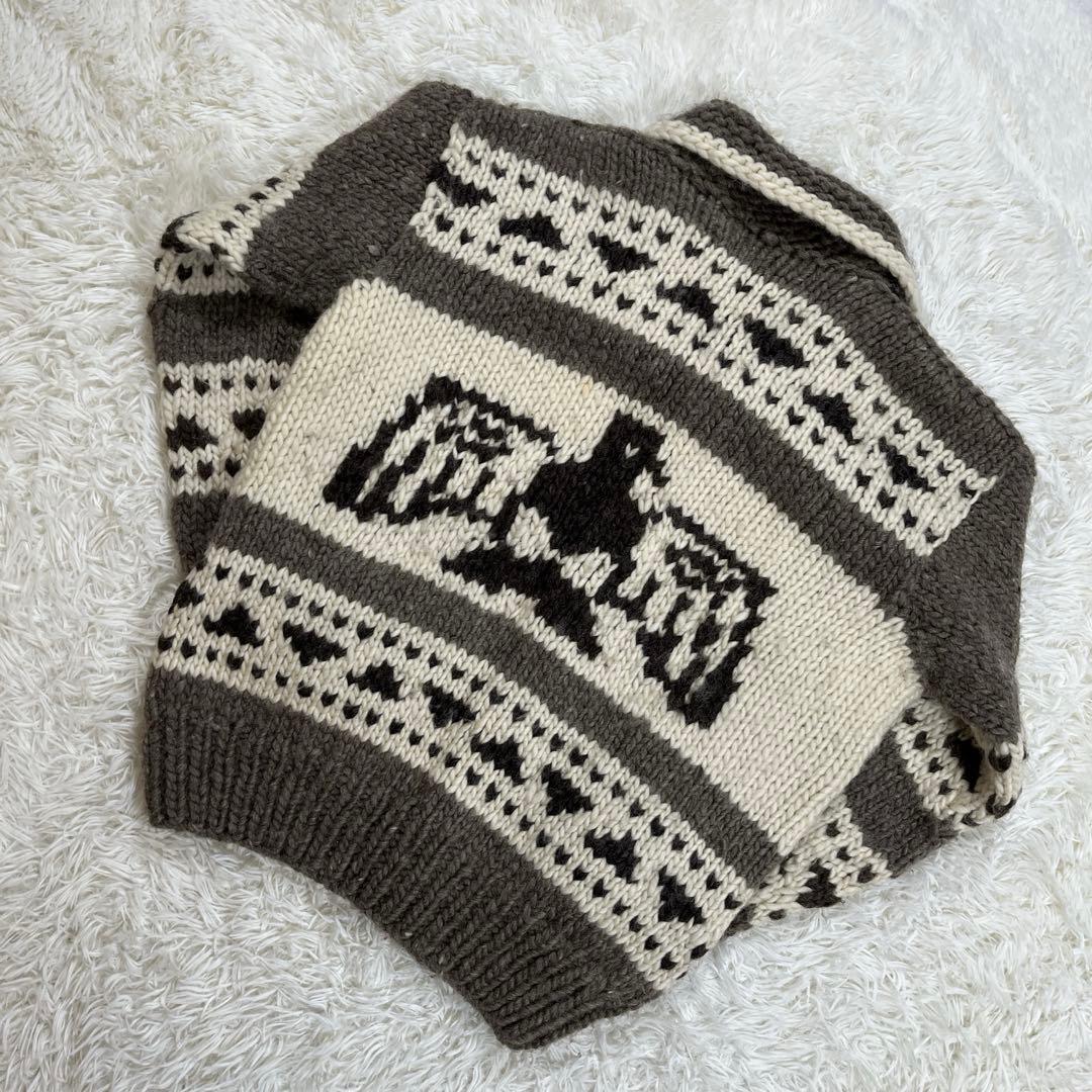 【美品】KANATA カウチン　サンダーバード M ハンドメイド　カナダ製